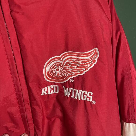 Vintage 90’s Detroit Red Wings Logo Athletic Puffer Jacket - Picture 3 of 6
